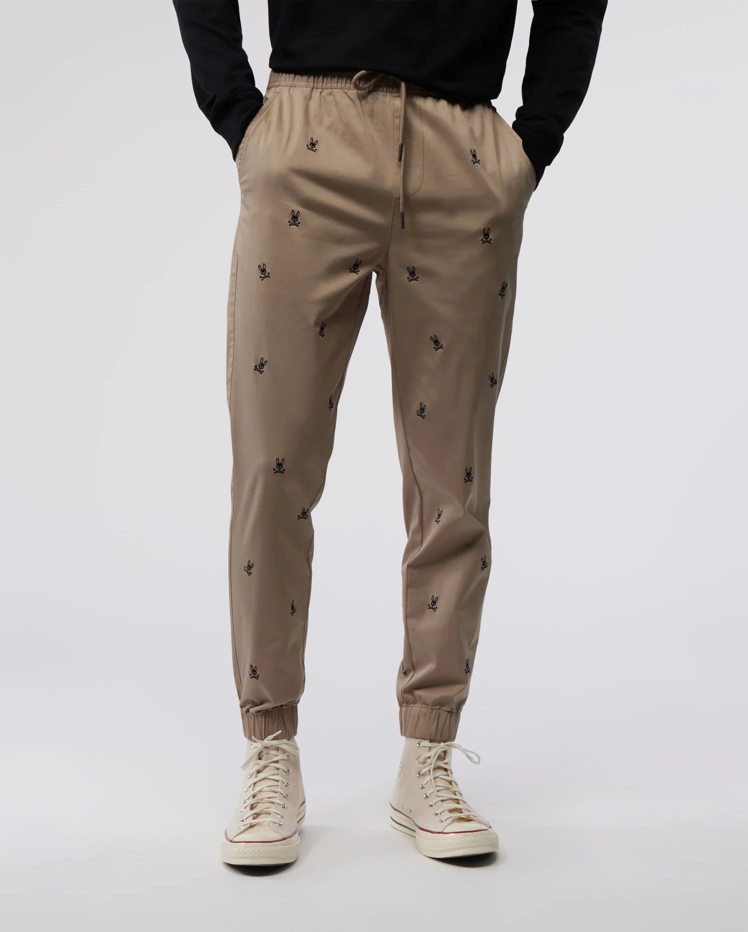 MENS CHAMERS EMBROIDERY COTTON TWILL JOGGER - B6P742X1CE