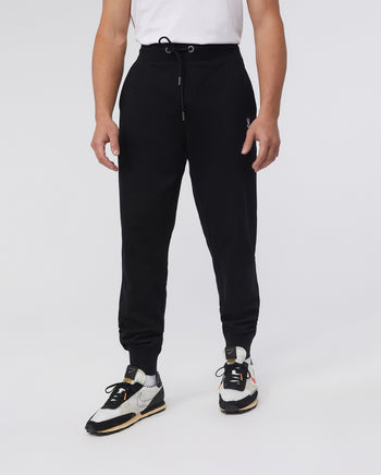 MENS FRENCH TERRY KNIT BLACK JOGGERS