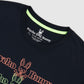 mens embroidered navy t shirt